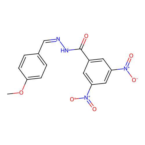 (Z)-N'-(4-methoxybenzylidene)-3,5-dinitrobenzohydrazide structure