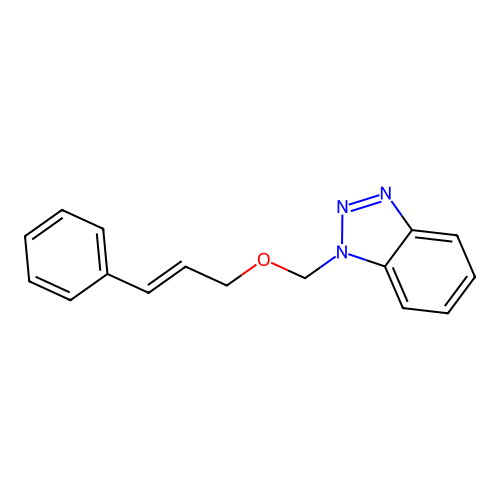 1-({[(2E)-3-Phenylprop-2-en-1-yl]oxy}methyl)-1H-1,2,3-benzotriazole structure