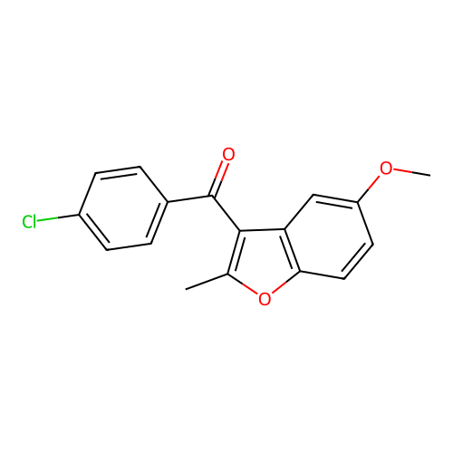(4-Chlorophenyl)(5-methoxy-2-methyl-1-benzofuran-3-yl)methanone structure