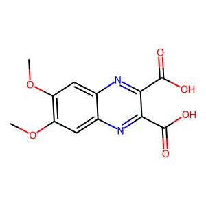 2,3-Quinoxalinedicarboxylic acid, 6,7-dimethoxy- structure