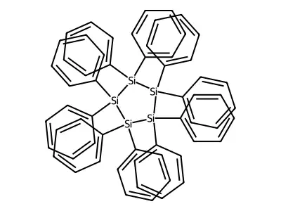 Decaphenylpentasilolane structure