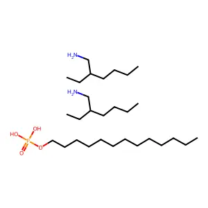 1-(磷酸氢酯)-1-十三烷醇与2-乙基-1-己胺(1:2)复合物 structure