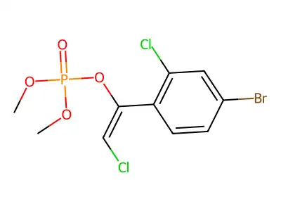 [1-(4-Bromo-2-chlorophenyl)-2-chloroethenyl] dimethyl phosphate structure