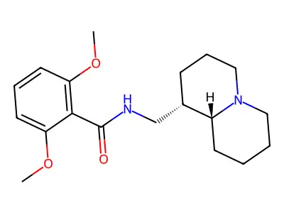 Benzamide, 2,6-dimethoxy-N-((octahydro-2H-quinolizin-1-yl)methyl)-, (1S-trans)- structure