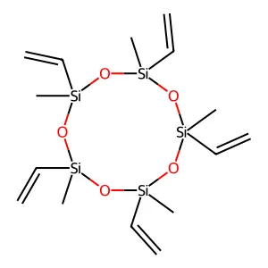 Cyclopentasiloxane, 2,4,6,8,10-pentaethenyl-2,4,6,8,10-pentamethyl- structure