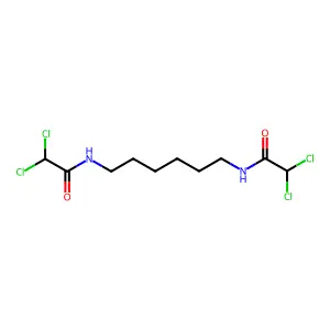 Acetamide, N,N'-hexamethylenebis(2,2-dichloro- structure