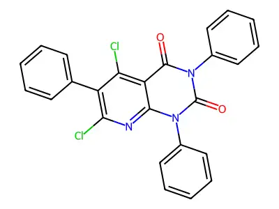 5,7-Dichloro-1,3,6-triphenyl-1,2,3,4-tetrahydropyrido[2,3-d]pyrimidine-2,4-dione structure