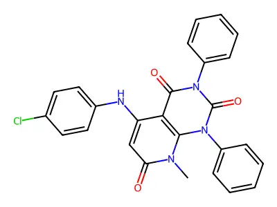 5-(4-Chloroanilino)-8-methyl-1,3-diphenylpyrido[2,3-d]pyrimidine-2,4,7-trione structure