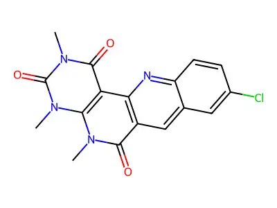 14-Chloro-4,6,8-trimethyl-4,6,8,18-tetrazatetracyclo[8.8.0.02,7.012,17]octadeca-1(10),2(7),11,13,15,17-hexaene-3,5,9-trione structure