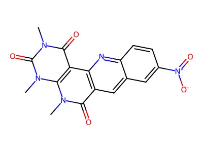 4,6,8-Trimethyl-14-nitro-4,6,8,18-tetrazatetracyclo[8.8.0.02,7.012,17]octadeca-1(10),2(7),11,13,15,17-hexaene-3,5,9-trione structure
