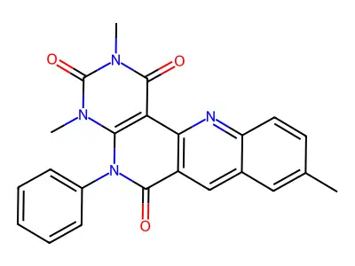 4,6,14-Trimethyl-8-phenyl-4,6,8,18-tetrazatetracyclo[8.8.0.02,7.012,17]octadeca-1(10),2(7),11,13,15,17-hexaene-3,5,9-trione structure