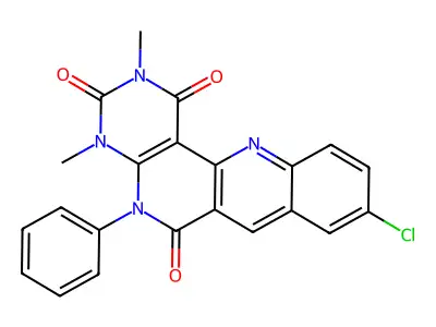 14-Chloro-4,6-dimethyl-8-phenyl-4,6,8,18-tetrazatetracyclo[8.8.0.02,7.012,17]octadeca-1(10),2(7),11,13,15,17-hexaene-3,5,9-trione structure
