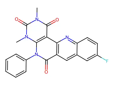 14-Fluoro-4,6-dimethyl-8-phenyl-4,6,8,18-tetrazatetracyclo[8.8.0.02,7.012,17]octadeca-1(10),2(7),11,13,15,17-hexaene-3,5,9-trione structure