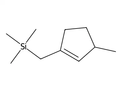 Trimethyl-[(3-methylcyclopenten-1-yl)methyl]silane structure