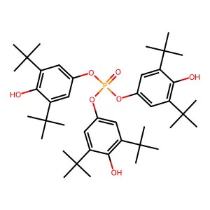 1,4-Benzenediol, 2,6-bis(1,1-dimethylethyl)-, 4,4',4''-phosphate structure