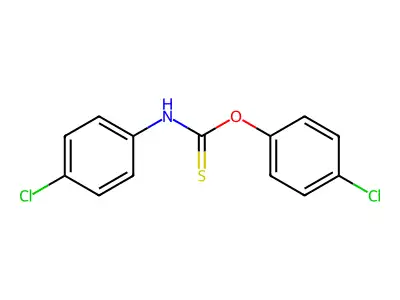 Carbanilic acid, p-chlorothio-, O-(p-chlorophenyl) ester structure