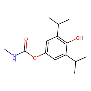 Carbamic acid, methyl-, 4-hydroxy-3,5-diisopropylphenyl ester structure