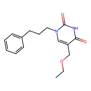 5-(Ethoxymethyl)-1-(3-phenylpropyl)pyrimidine-2,4-dione structure