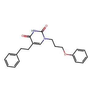 1-(3-Phenoxypropyl)-5-(2-phenylethyl)pyrimidine-2,4-dione structure