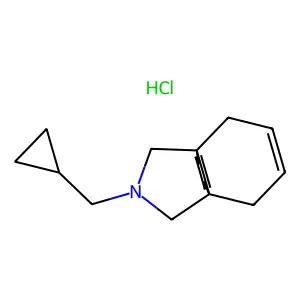 4a,8a-(Methaniminomethano)naphthalene, 10-(cyclopropylmethyl)-1,4,5,8-tetrahydro-, hydrochloride structure
