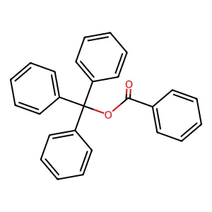 Triphenylmethyl benzoate structure