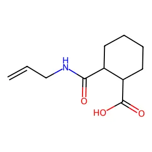 cis-(1R,2S)-2-(prop-2-enylcarbamoyl)cyclohexane-1-carboxylic acid structure