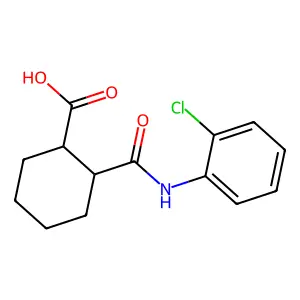 Cis-N-(2-chlorophenyl)hexahydrophthalamic acid structure