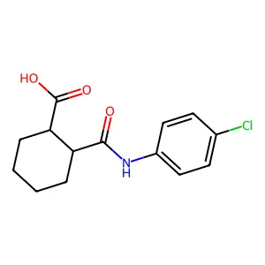 2-[(4-Chlorophenyl)carbamoyl]cyclohexane-1-carboxylic acid structure