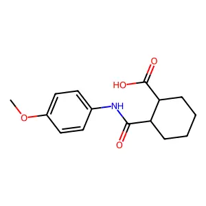 Cis-hexahydro-N-(4-methoxyphenyl)phthalamic acid structure