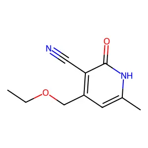 4-(ethoxymethyl)-6-methyl-2-oxo-1,2-dihydropyridine-3-carbonitrile structure