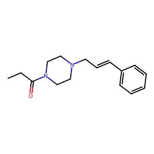 4-肉桂基-1-丙酰基哌嗪 structure