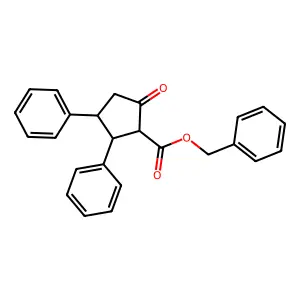 Benzyl 5-oxo-2,3-diphenyl-cyclopentane-1-carboxylate structure