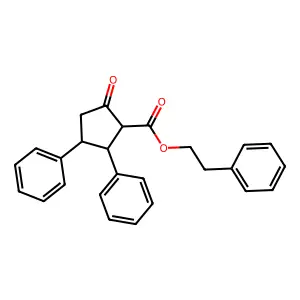 Phenethyl 5-oxo-2,3-diphenyl-cyclopentane-1-carboxylate structure