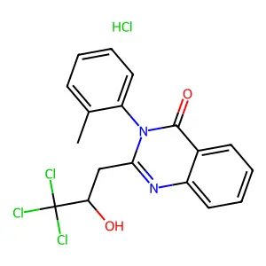 4(3H)-Quinazolinone, 2-(2-hydroxy-3-trichloropropyl)-3-(o-tolyl)-, hydrochloride structure