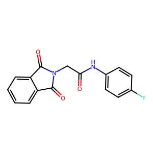 2-(1,3-dioxoisoindol-2-yl)-N-(4-fluorophenyl)acetamide structure
