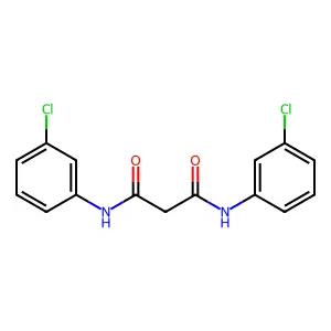 N,N'-bis(3-chlorophenyl)propanediamide structure