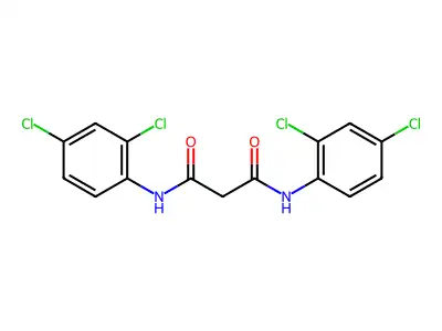 N~1~,N~3~-bis(2,4-dichlorophenyl)malonamide structure