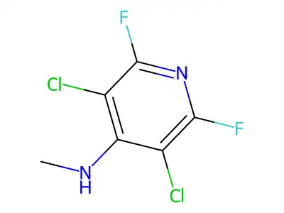 3,5-dichloro-2,6-difluoro-N-methylpyridin-4-amine structure