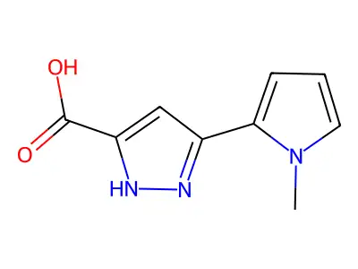 3-(1-methyl-1H-pyrrol-2-yl)-1H-pyrazole-5-carboxylic acid structure