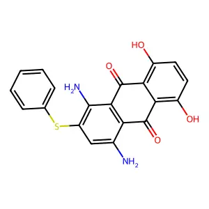 1,4-二氨基-5,8-二羟基-2-(苯硫基)蒽醌 structure
