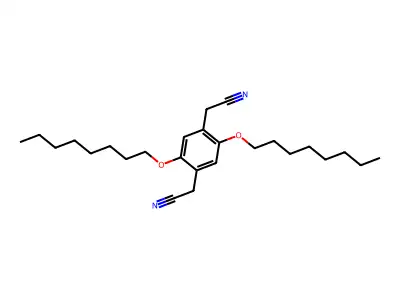 2,5-Bis(octyloxy)benzene-1,4-diacetonitrile structure