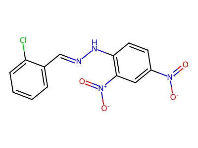 N-[(2-chlorophenyl)methylideneamino]-2,4-dinitroaniline structure