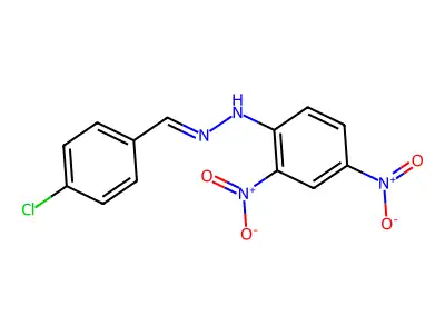N-[(4-chlorophenyl)methylideneamino]-2,4-dinitroaniline structure