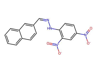 N-[(Z)-naphthalen-2-ylmethylideneamino]-2,4-dinitroaniline structure