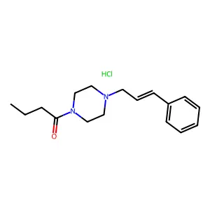 1-[4-(3-苯基丙-2-烯-1-基)哌嗪-1-基]丁-1-酮盐酸盐(1:1) structure