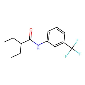2-ethyl-N-[3-(trifluoromethyl)phenyl]butanamide structure