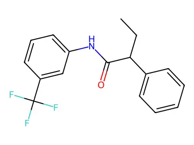 2-phenyl-N-[3-(trifluoromethyl)phenyl]butanamide structure