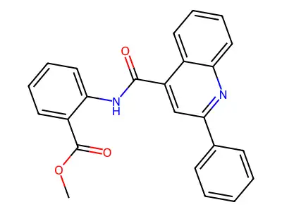 Methyl 2-[(2-phenyl-4-quinolyl)carbonylamino]benzoate structure