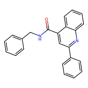 N-benzyl-2-phenylquinoline-4-carboxamide structure