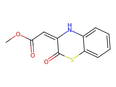 methyl (2E)-2-(2-oxo-4H-1,4-benzothiazin-3-ylidene)acetate structure